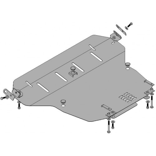 Plieninė 2mm variklio apsauga Acura TSX 1 2004-2008; visi darbiniai tūriai