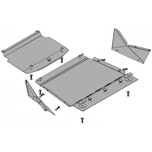 Plieninė 2mm variklio apsauga Mitsubishi Pajero Wagon 1999-; visi dyzeliniai varikliai