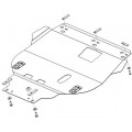 Plieninė 2mm variklio apsauga Ford Focus II 2004-2011; visi dyzeliniai varikliai