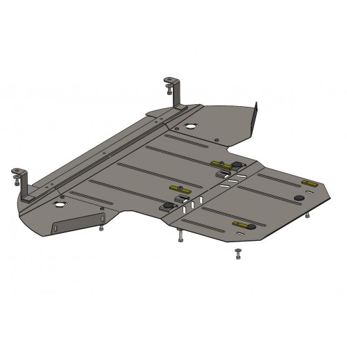 Plieninė 2mm variklio apsauga Audi A8 D3 2002-2010; 3.2; 3.7; 4.2