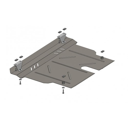 Plieninė 2mm variklio apsauga Toyota Yaris 2006-2010; visi benzininiai varikliai