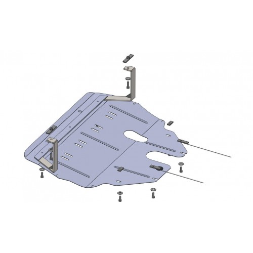 Plieninė 2mm variklio apsauga Seat Cordoba 2007-2009; visi darbiniai tūriai išskyrus 1.4 TDI