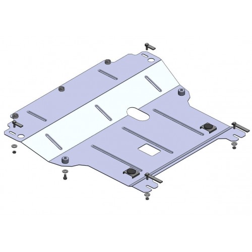 Plieninė 2mm variklio apsauga Renault Megane II 2002-2008; visi darbiniai tūriai