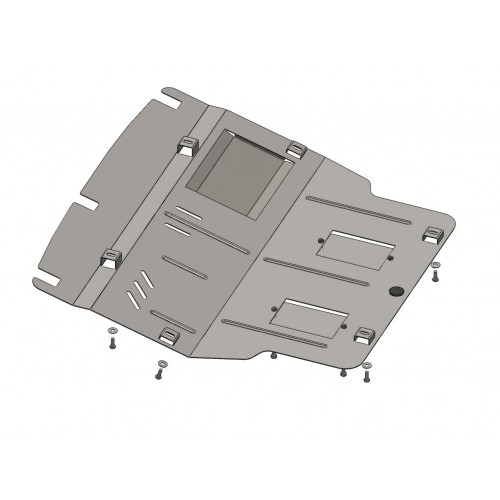 Plieninė 2mm variklio apsauga Volkswagen T-5 2003-; visi darbiniai tūriai