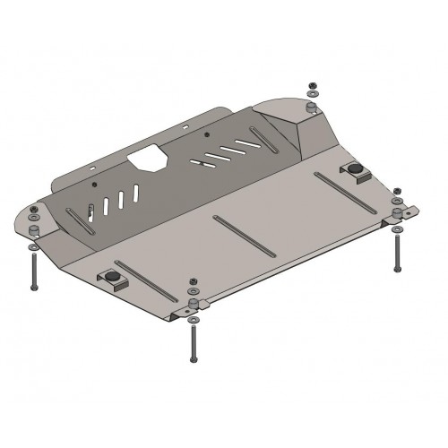 Plieninė 2mm variklio apsauga Toyota Highlander 2008-2013; visi darbiniai tūriai