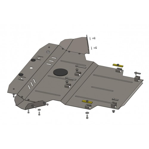 Plieninė 2mm variklio apsauga Skoda Superb I 2001-2008; iki 2,0; 2,0D