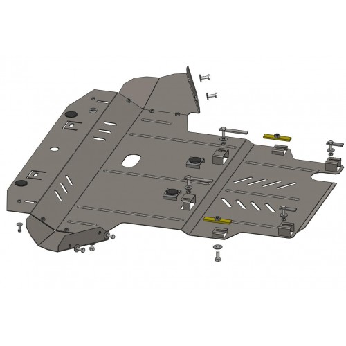 Plieninė 2mm variklio apsauga Volkswagen Passat B5 1996-2005; 1.6i; 1.8i; 1.8T; 2.0i; 1.9TDI