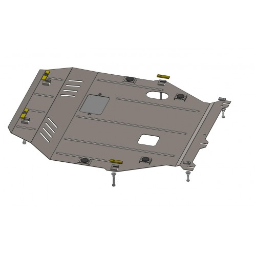 Plieninė 2mm variklio apsauga Mitsubishi Outlander 2012-2015; 2,0; 2,4; 2,2D