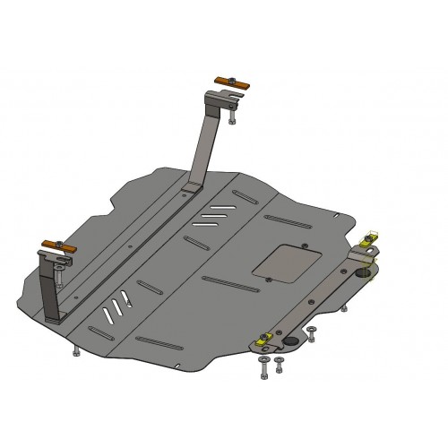 Plieninė 2mm variklio apsauga Volkswagen Touran Webasto 2003-2010; 1,6D; 1,9D; 2,0 TDI