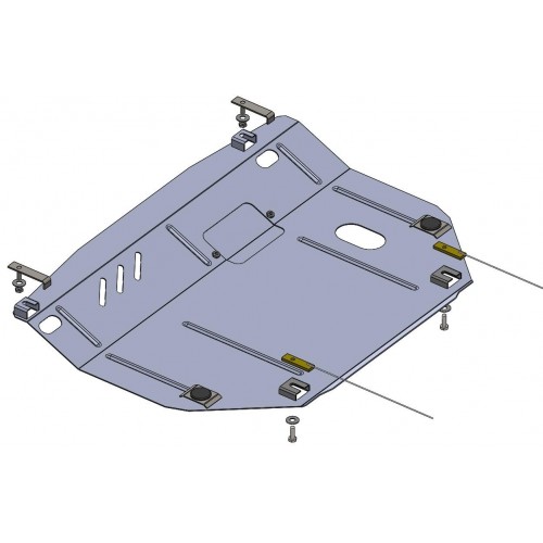 Plieninė 2mm variklio apsauga Nissan Micra 2010-2016; 1,2; 1,4