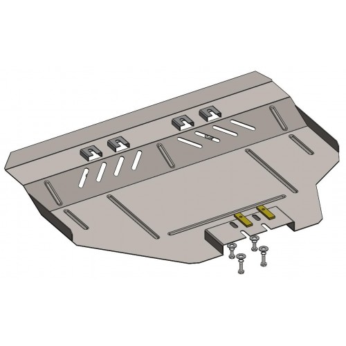 Plieninė 2mm variklio apsauga Subaru Forester 2002-2008; visi darbiniai tūriai