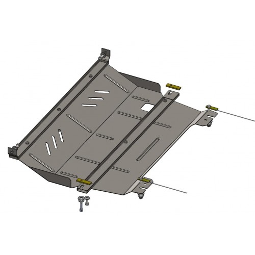 Plieninė 2mm variklio apsauga Peugeot 208 2012-2020; 1,0; 1,2; 1,6THP
